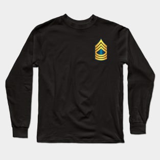 POCKET - Army - Master Sergeant - E8 - Blue Long Sleeve T-Shirt